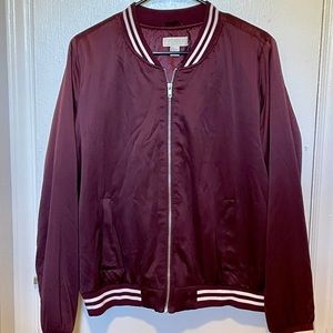 Maroon Bomber Jacket
